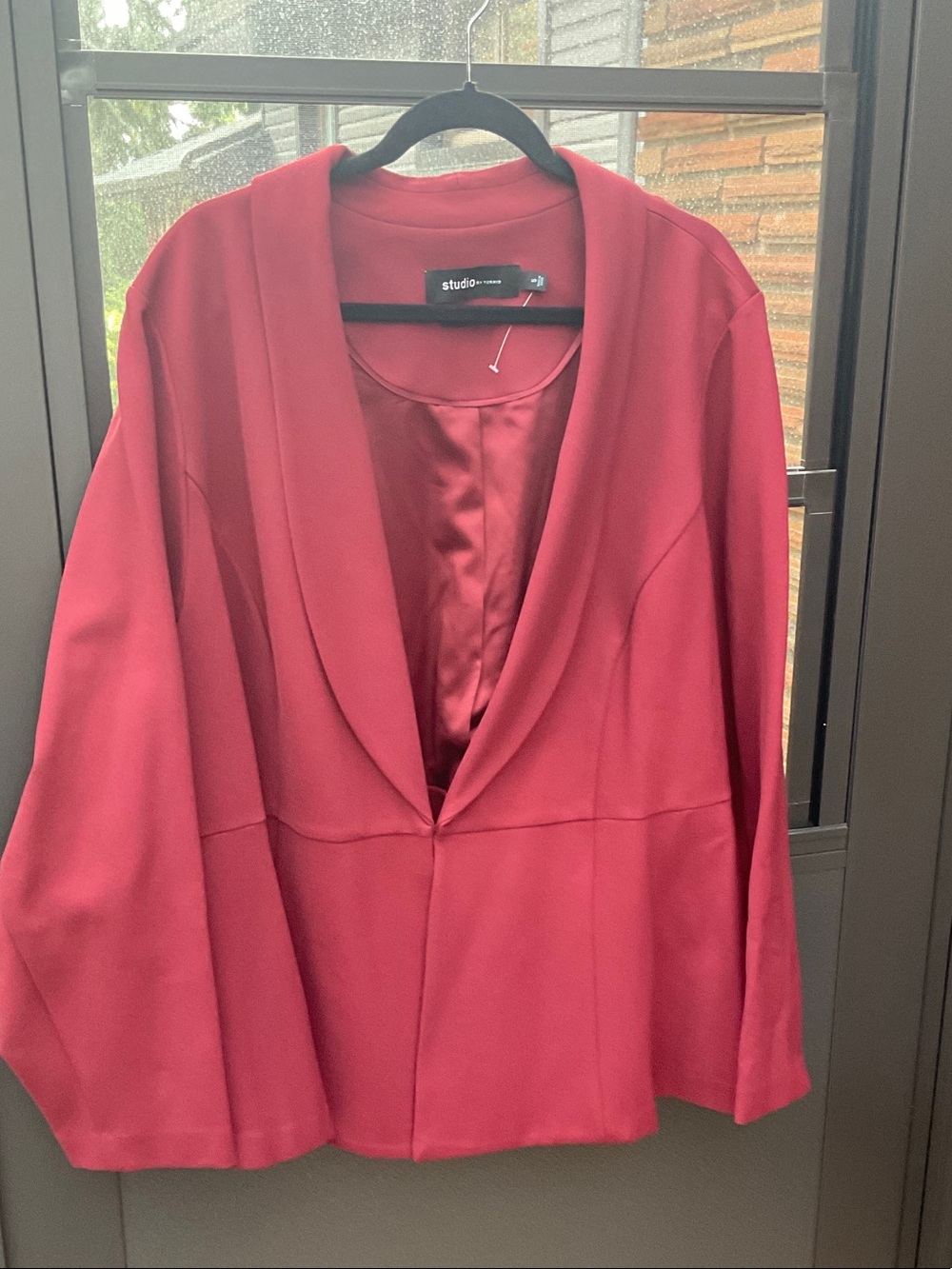 torrid BurgundyShawl Collar Peplum  Blazer